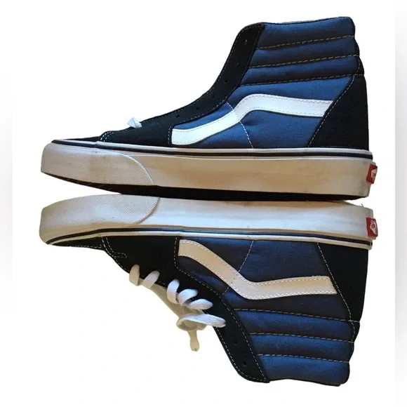 🆕 VANS SKATEBOARDING SK8 HI NAVY/WHITE SNEAKERS 👟 - Picture 6 of 11